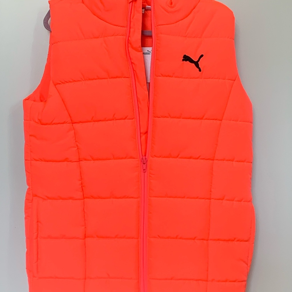 Puma Kids' Bright Orange Puffer Vest